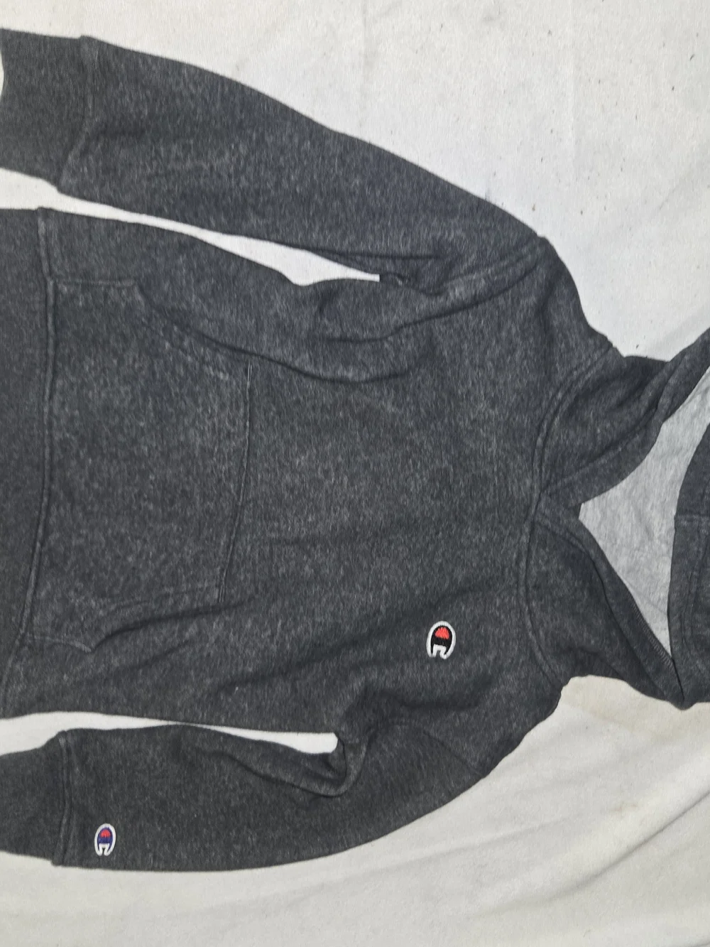 Champion Kids Dark Gray Zip-Up Hoodie with Logo